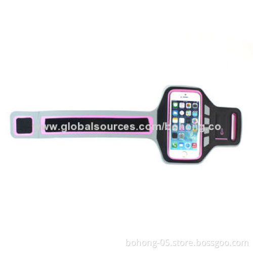 Armbands for iPhone 5S, Made of Neoprene and Nylon with Key Slot